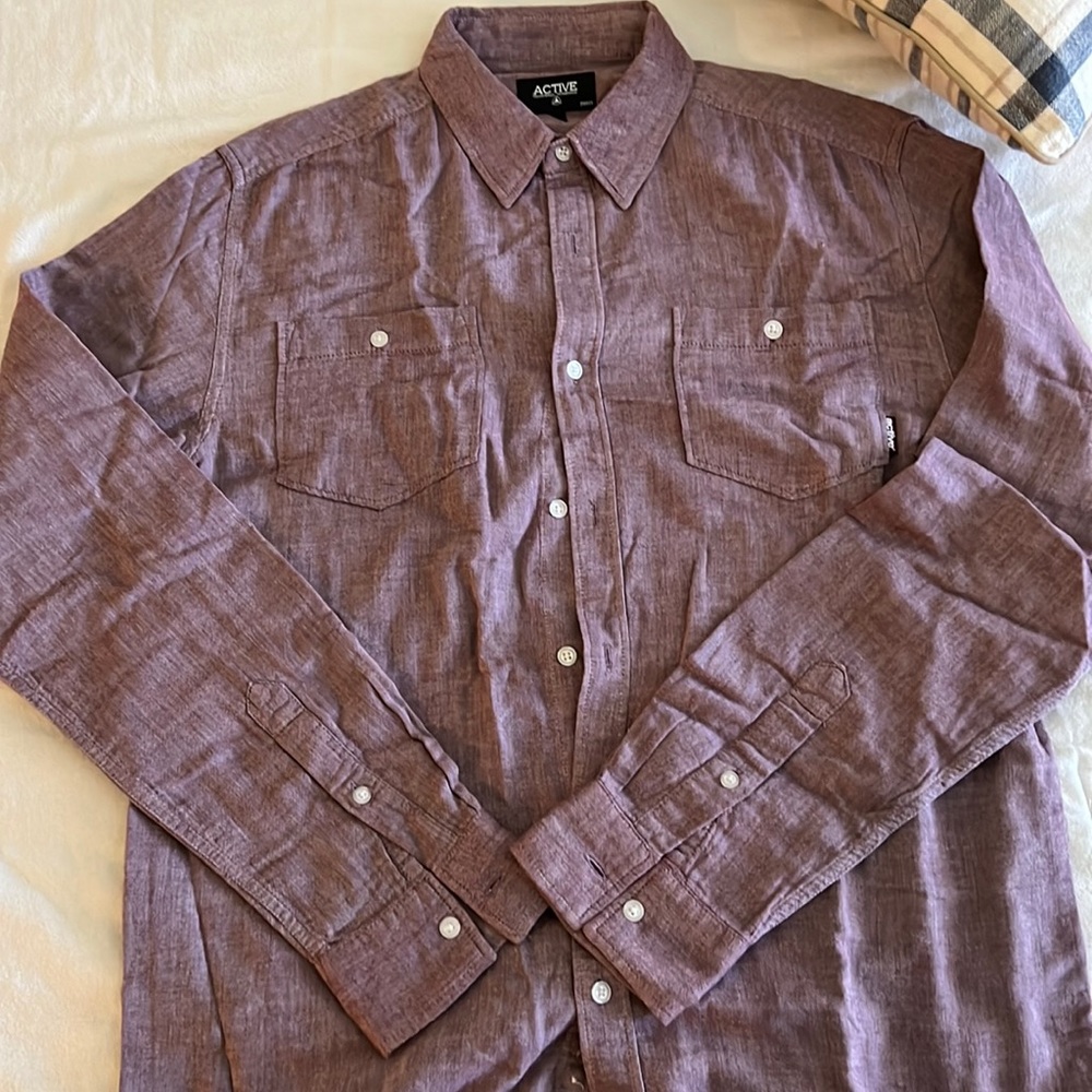 Active button up long sleeve